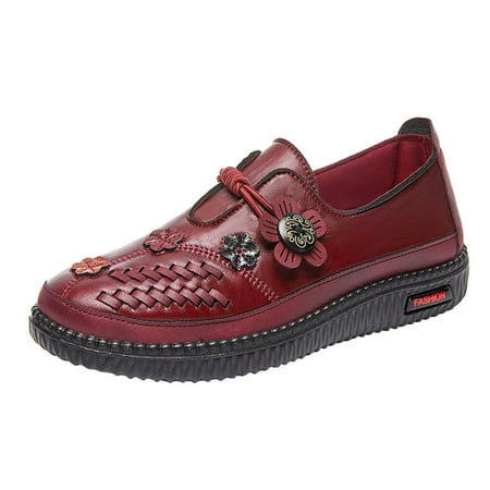 

ZAROYEAX Fashion Autumn Women Casual Shoes Flat Soft Bottom Comfortable Solid Color Flower Elastic Band