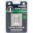 thumbnail image 3 of Premium Square Pocket Door Lock, Passage (Hall/Closet) Latch, Clear Pack, Satin Chrome by Stone Harbor Hardware, 3 of 3