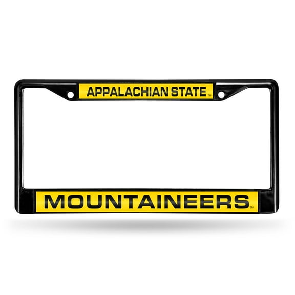 Appalachian State Black Chrome Metal Laser Cut License Plate Frame