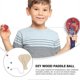 thumbnail image 3 of 10pcs Wooden Kid's Art Painting Paddle DIY Kids Children Art Doodle Paddle Ball, 3 of 4