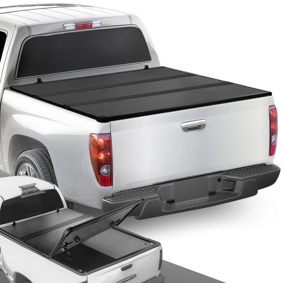 DNA Motoring Hard Solid Tri-Fold Tonneau Cover for 2004-2012 Colorado Canyon Truck 5'3" Bed