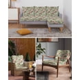 thumbnail image 6 of White Pink Flower Couch Cushion Covers Stretch, Washable Sofa Seat Covers Individual Seat Cushion Sofa Slipcovers Shabby Chic Spring Vintage Leaf Green Couch Cover Furniture Protector L-1PCS, 6 of 7