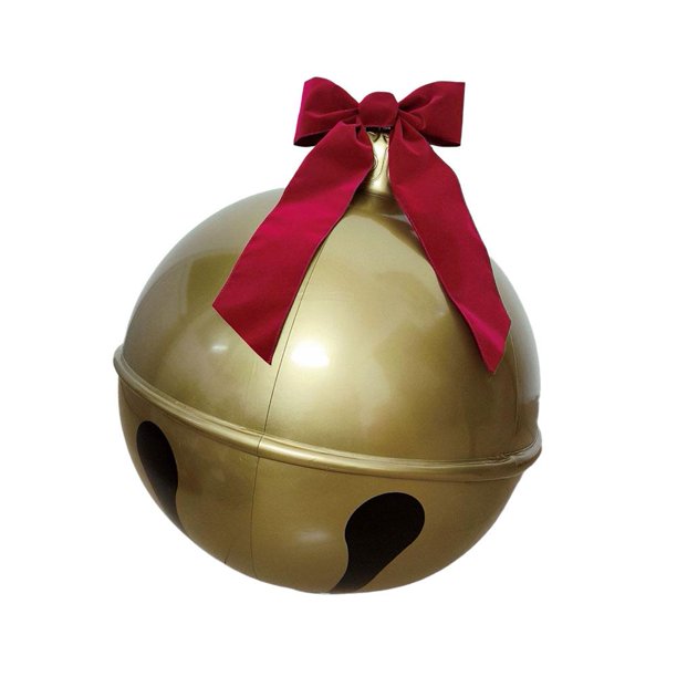 Wartleves Bolas navideñas inflables de 18 pulgadas, adornos inflables gigantes de cascabeles navideños, decoración inflable de cascabeles navideños de PVC, adorno navideño inflable reutilizable, para