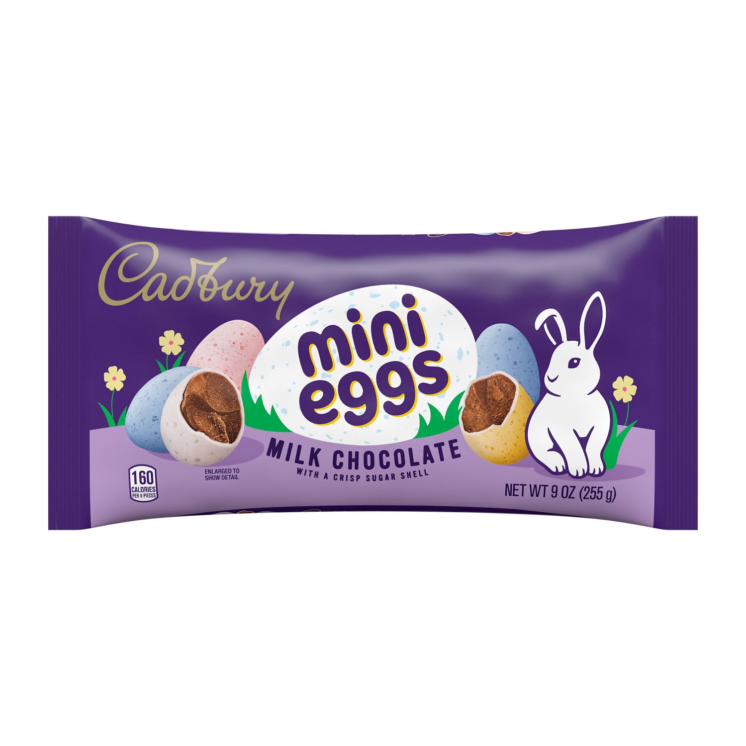 CADBURY, MINI EGGS Milk Chocolate with a Crisp Sugar Shell Candy, Easter, 9  oz, Bag 