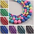 thumbnail image 2 of U8MO 1 Strand Bright Colors Natural Lava Stone Gemstone Beads 4mm 6mm 8mm 10mm-Yellow-4mm, 2 of 9