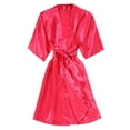 thumbnail image 4 of HBFAGFB Robe de Nuit pour Femme Cardigan à Manches Courtes Peignoir Confortable et Léger Rose Vif Taille 2TG, 4 of 6