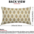 thumbnail image 5 of Yellow Grey Gray Floral Lumbar Pillow Covers 16x16 Set of 2 Spring Summer Flower Leaves Print Rectangle Decorative Throw Pillow Cases Outdoor Farmhouse Decoration for Sofa Couch Bed, 5 of 6