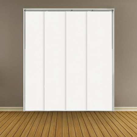 Thermal Snow - Chicology Adjustable Sliding Panels, Cut to Length Vertical Blinds, Mountain Snow (Thermal) - Up to 80