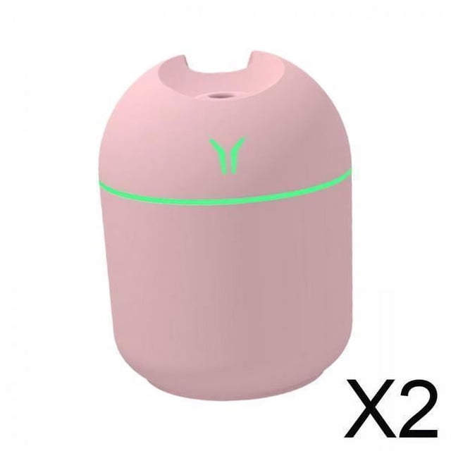 Humidificador De Aire Silencioso Y Ligero Macarena 2x250ml Con 7 Colores Para Gimnasio Escritorio Dormitorio Color Rosa