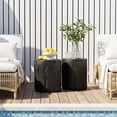 thumbnail image 4 of VENTOPYR Painted Black Concrete End Table,Faux Wood Tree-Trunk Stool, 4 of 6