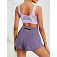 thumbnail image 2 of Lovito Women's Sports Bra Seamless Padded Running Yoga Bra, 2 of 7