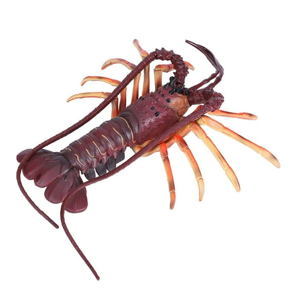 Lobster Toy, Non-Toxic and Odorless Safe Lifelike in Color(Dark-Deep Sea King Shrimp, 29cm)