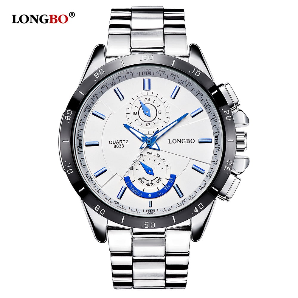 LONGBO Brand New Fashion Sports Wristwatch Luxury Quartz Watches Men Alloy Strap Watches Man Waterproof Watch 8833 Walmart