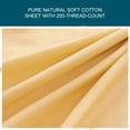 thumbnail image 3 of PiccoCasa 15" Deep Pocket Bottom Sheets 200TC Cotton Fitted Sheet Full Light Orange, 3 of 7