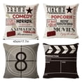 thumbnail image 3 of Cateissary Funda de cojín con letras y patrón de cine, funda de almohada de lino de primera calidad con subtítulos de película Retro, amplia Decoración del hogar TYPE2, 3 of 6