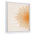 thumbnail image 3 of Designart 'Orange Sun Print On Beige I' Modern Framed Canvas Wall Art Print, 3 of 5