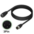thumbnail image 2 of 50cm-5m DIN male to female cable 3-pin signal transmission cable compatible with TV, player adapter cable, 2 of 5