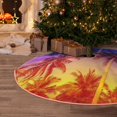 thumbnail image 6 of Daiia Palm Trees at Sunset Drawing Merry Christmas Tree Skirt , Xmas Large Lace-up Tree Skirt, Santa Snowflakes Rustic Home Decorations New Year Party Farmhouse Decor-30", 6 of 7