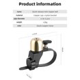 thumbnail image 4 of Bocina De Bicicleta Impermeable MTB Carretera Bicicleta Cuerno Ciclismo Bicicleta 1.8-3.2cm Manillar Campana (Oro) Likrtyny Accesorios para bicicletas, 4 of 8