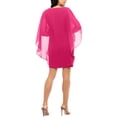 thumbnail image 2 of X by Xscape Womens Petites Chiffon Cape Sheath Dress, 2 of 2