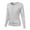 Grey, variant on BOOMILK Cardigans for Women Plus Size Round Neck Long Sleeve Loose Solid Cropped Knitted Sweater