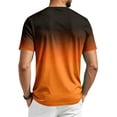 thumbnail image 5 of Mens Summer Shirts Short Sleeve Crew Neck Floral Gradient Tees Casual Beach Hawaiian Vintage T Shirts, L, 5 of 5