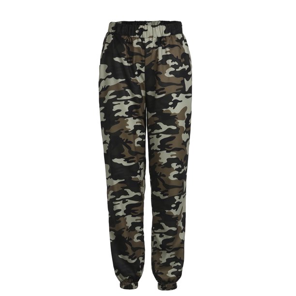 Nituyy Woman's Camouflage Harem Pants, Cargo Long Elasticated Waist