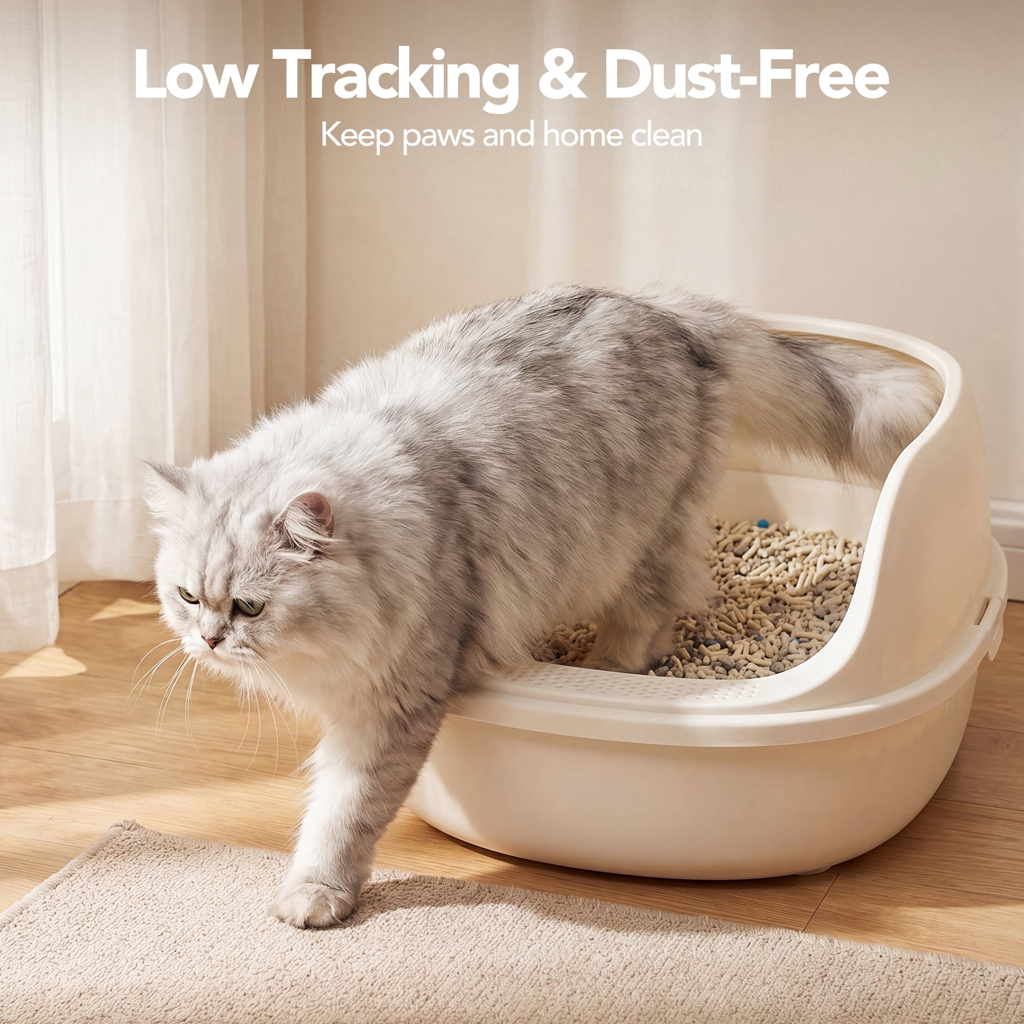 Osoeri 5-in-1 Clumping Multi Cat Litter, Dust-Free, Low Tracking, Dust-Free, Odor Control, 15.87 lb (7.94 lb/ Pack)