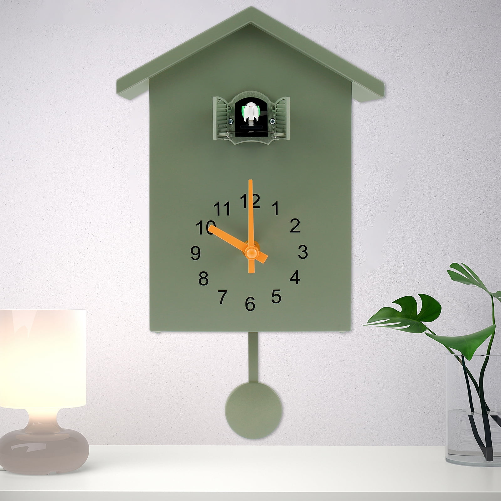 JTWEEN Minimalist Cuckoo Clock,Modern Cuckoo Wall Clock,Birdhouse