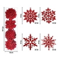 thumbnail image 3 of 40 copos de nieve con purpurina de 10 cm para colgar en el árbol de Navidad, decoración navideña para el hogar, 3 of 12