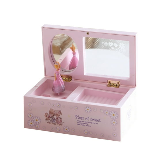 Jewelry Boxes Musical Little Girl Storage Drawers Womens Gifts Pink Baby