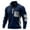 Blue, variant on ZUKMRJPC Mens Quarter Zip Sweatshirts Long Sleeve Color Block Warm Fleece Lined Tactical Pullover Casual Loose Stand Collar Athletic Tops