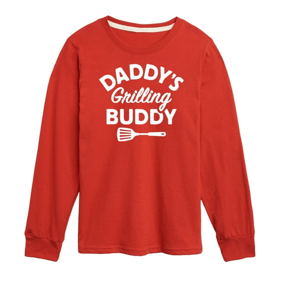 Instant Message - Daddy's Grilling Buddy - Toddler & Youth Long Sleeve Graphic T-Shirt