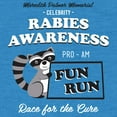 thumbnail image 2 of Rabies Awareness Fun Run - Funny T Shirt - 2X-Large - Heather Sapphire, 2 of 7