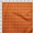 thumbnail image 3 of oneOone Cotton Silk Orange Fabric Small Motif Bandhani Sewing Material Print Fabric By The Yard 42 Inch Wide, 3 of 4