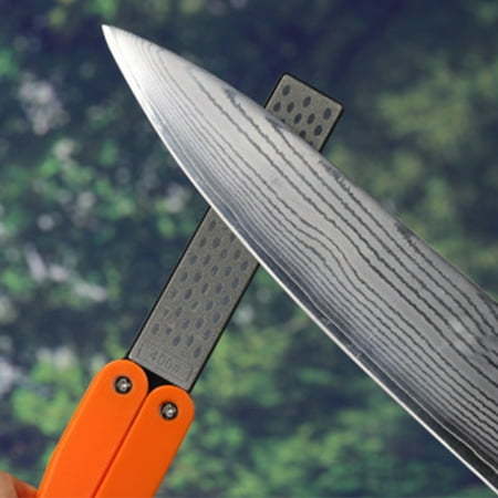 400 600 Grit Pocket Knife Sharpener Folding Diamond Knife Sharpener Double Sided Sharpening Stone For Outdoor Camping Garden Kitchen Orange Walmart Canada