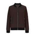 thumbnail image 6 of Bomber Jacket Women Fall Lightweight Long Sleeve Relaxed Fit Casual Zip Up Jackets Outerwear with Pockets, 6 of 6