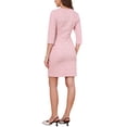 thumbnail image 3 of INSPIRE CHIC Tweed Dress for Women Vintage 3/4 Sleeve Business Work Sheath Dress XL Pink, 3 of 6