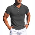 thumbnail image 2 of Camisetas tipo polo ajustadas para hombre con cuello, camiseta elástica para hombre, camisetas lisas, camisetas rojas para gimnasio, sin logotipo, a rayas, musculosas, de verano, talla 5xl, normal y c, 2 of 5