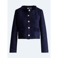thumbnail image 6 of Free Assembly Women’s Ruffle Trim Nubby Jacket with Long Sleeves, Sizes XS-XXL, 6 of 6