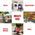 thumbnail image 5 of dbest products Stair Climber Cruiser Cart Shopping Grocery Rolling Folding Laundry Basket on Wheels Foldable Utility Trolley Compact Lightweight Collapsible, Black, 5 of 6