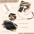 thumbnail image 3 of FORMRS Women Crossbody Purse with Chain Strap Vegan Leather Shoulder Handbag, Beige Stripes, 3 of 7