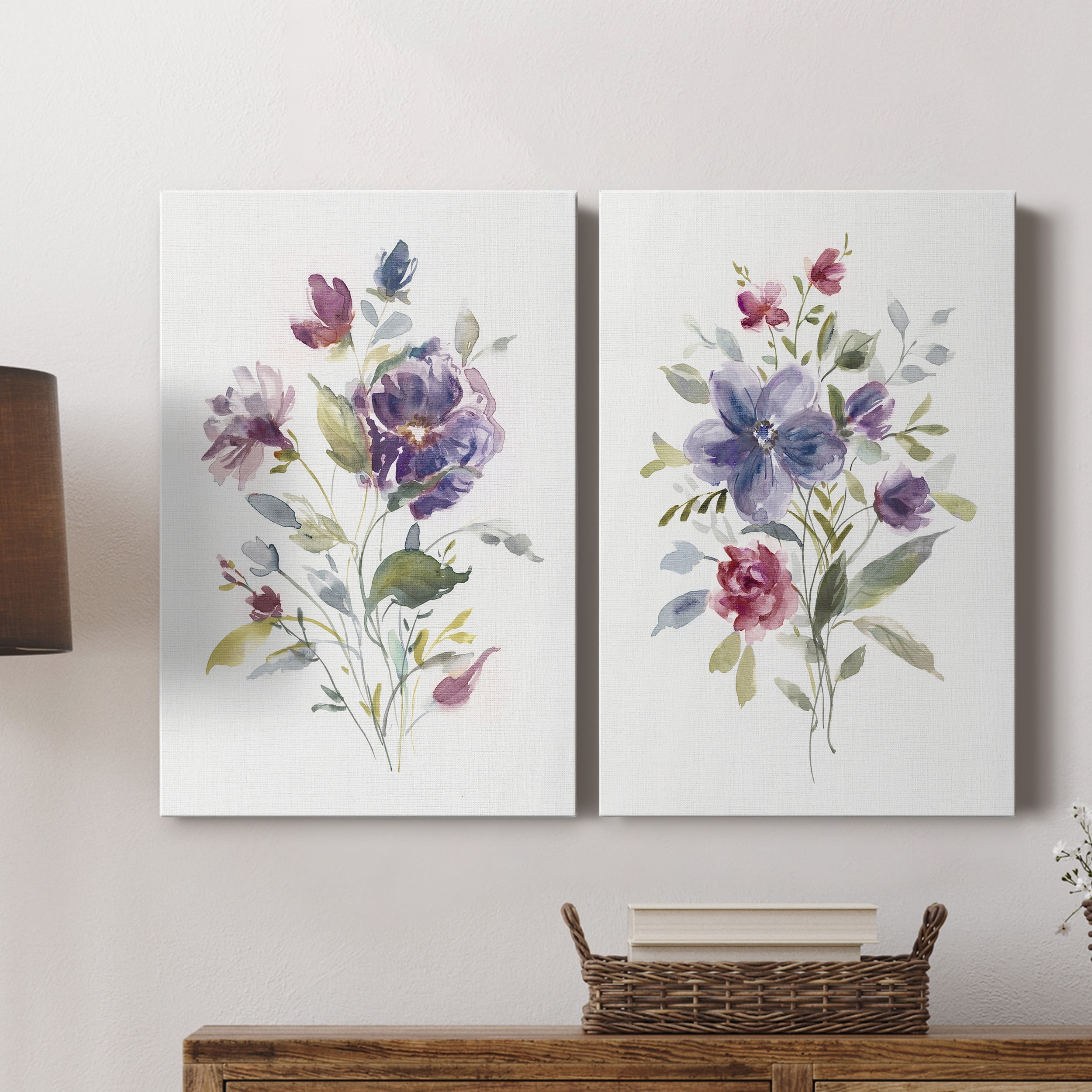 Color Variety I Premium Gallery Wrapped Canvas - Ready to Hang - Set of 2 - 24 x 36 Each