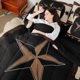 thumbnail image 4 of Manfei Brown Star Bedding Comforter Set 7pcs, Vintage Camouflage King Bedding Sets, Retro Farmhouse Lodge Cabin Bed Sheets, Ultra Soft Home Decor, 4 of 8