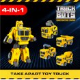thumbnail image 3 of USA Toyz Yellow Truck Bots Construction Truck Transforming Robot Vehicles Toys for Kids Ages 3+, 3 of 7