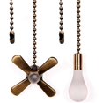 thumbnail image 1 of Juego De Tiradores De Ventilador Con Cadena Para Ventilador De Techo, Con Conector, 2 Uds., Cadena De Tracción Para Ventilador De Bolas Con Cuentas De 12 Pulgadas, Bronce, 1 of 5
