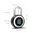 thumbnail image 3 of Mistaha Smart BT Fingerprint Padlock Unlocking by Fingerprint & APP Rechargeable Keyless 10 Fingerprints IP65, 3 of 8