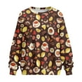 thumbnail image 4 of SCRAWLGOD Chocolate Daisy Floral Lemon Brown Pullovers for Women with Pockets Long Sleeve Crewneck Sweatshirts Fall Casual Cozy Clothes Lightweight Stylish Tops for Work Sport, L, 4 of 7