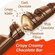 Kinder Bueno Milk Chocolate Bars with Crispy Wafer and Hazelnut Cream, 30 Count, 2 Bars per Pack, 1.5 oz Each