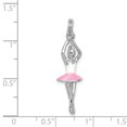 thumbnail image 2 of 925 Sterling Silver Rhodium-Plated Enamel Ballerina Charm and Pendant, 2 of 2
